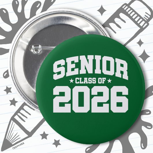 Klasse van 2026 High School Afstuderen Senior 2026 Ronde Button 5,7 Cm