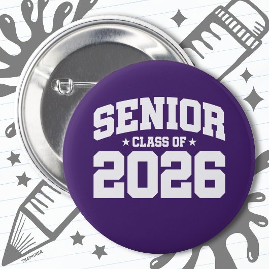 Klasse van 2026 High School Afstuderen Senior 2026 Ronde Button 5,7 Cm