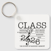 Klasse van 2026 Marching Band Afstuderen Inspirere Sleutelhanger (Voorkant)