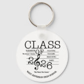Klasse van 2026 Marching Band Afstuderen Sleutelhanger (Voorkant)