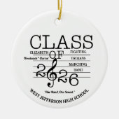 Klasse van 2026 Marching Band Muziek Keramisch Ornament (Voorkant)