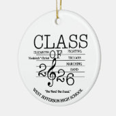 Klasse van 2026 Marching Band Muziek Keramisch Ornament (Links)