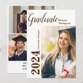 Klasse van 2026 Modern Photo Afstuderen Invitation Kaart (Voorkant / Achterkant)