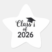 Klasse van 2026 ster sticker (Voorkant)