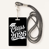 Klasse van 2026 Trots Afstuderen Afstuderen Badge (Voorkant met draagriem)