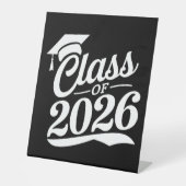 Klasse van 2026 Trots Afstuderen Afstuderen Reclamebord Met Voetstuk (Voorkant)
