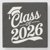 Klasse van 2026 Trots Afstuderen Afstuderen Stenen Onderzetter (Voorkant)