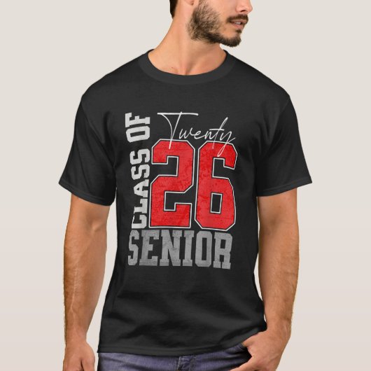 Klasse van 2026 Twenty 26 Afstuderen Senior 2026 T-shirt (Voorkant)