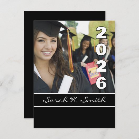 Klasse van 2026 Uitnodigingen (Voorkant / Achterkant)