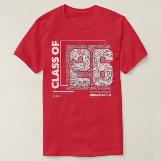 Klasse van 2026 Urban Streetwear Afstuderen Klasse T-shirt (Design voorkant)