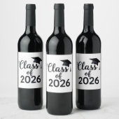Klasse van 2026 wijn etiket (Flessen)