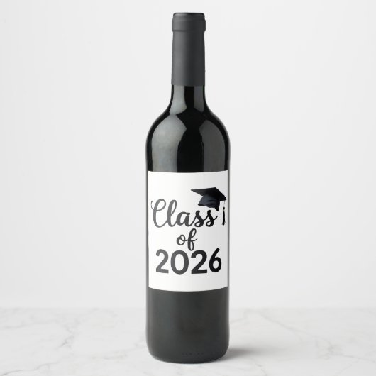 Klasse van 2026 wijn etiket (Voorkant)