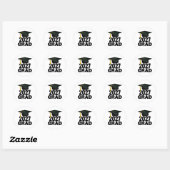 Klasse van 2027 afstudeerfeest ronde sticker (Vel)