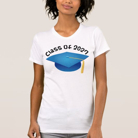 Klasse van 2027 Afstuderen cadeau T-shirt (Voorkant)