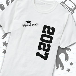 Klasse van 2027 Afstuderen Sign Mijn Shirt Senior