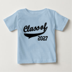 Klasse van 2027, Cute Funny Baby T-Shirt