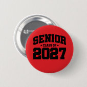 Klasse van 2027 High School Afstuderen Senior 2027 Ronde Button 5,7 Cm (Voorkant /achterkant)