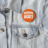 Klasse van 2027 High School Afstuderen Senior 2027 Ronde Button 5,7 Cm (In situ)
