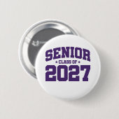 Klasse van 2027 High School Afstuderen Senior 2027 Ronde Button 5,7 Cm (Voorkant /achterkant)