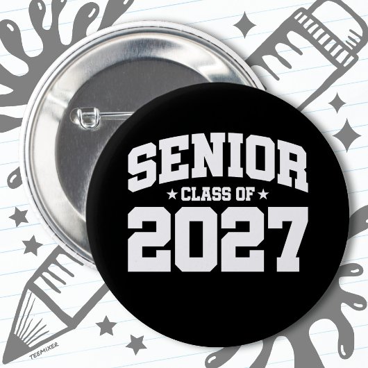 Klasse van 2027 High School Afstuderen Senior 2027 Ronde Button 5,7 Cm