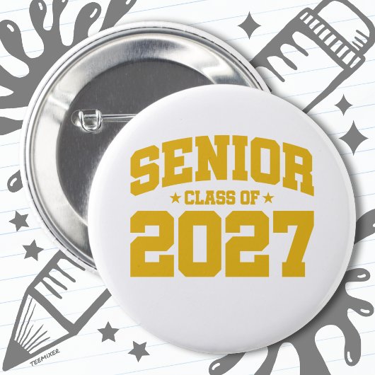Klasse van 2027 High School Afstuderen Senior 2027 Ronde Button 5,7 Cm