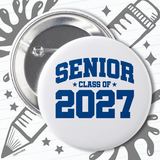 Klasse van 2027 High School Afstuderen Senior 2027 Ronde Button 5,7 Cm