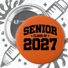 Klasse van 2027 High School Afstuderen Senior 2027 Ronde Button 5,7 Cm