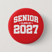 Klasse van 2027 High School Afstuderen Senior 2027 Ronde Button 5,7 Cm (Voorkant)