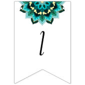 Klasse van 2027! Mandala in aqua Vlaggetjes (Derde vlag)