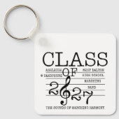 Klasse van 2027 Marching Band Afstuderen Inspirere Sleutelhanger (Voorkant)