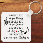 Klasse van 2027 Marching Band Afstuderen Inspirere Sleutelhanger (Achterkant)