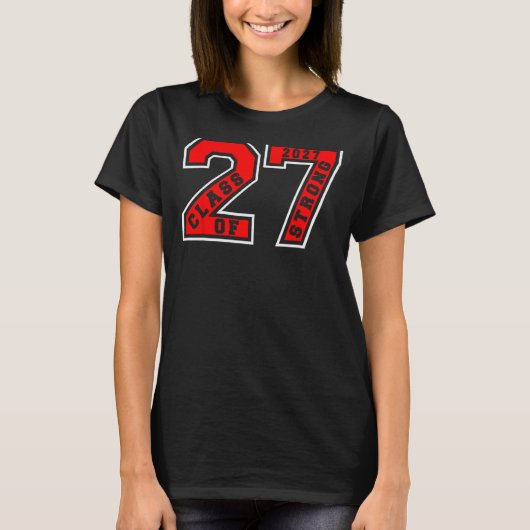 KLASSE VAN 2027 STRONG - AFSTUDEREN KLASSE VAN 27 T-SHIRT (Voorkant)