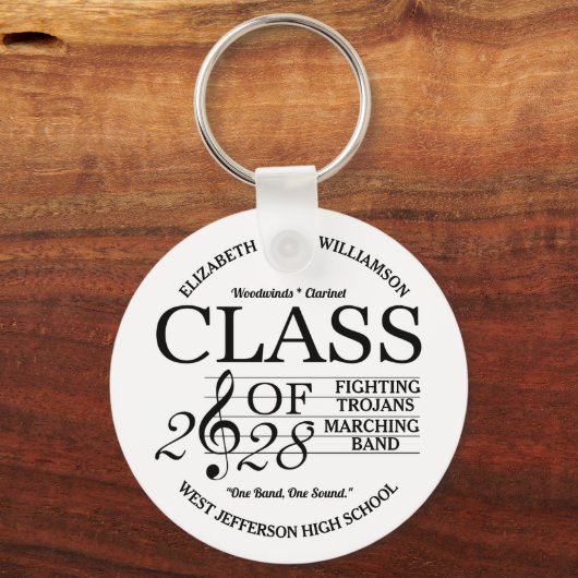 Klasse van 2028 Marching Band Sleutelhanger (Voorkant)