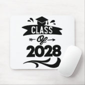 Klasse van 2028 TShirt senior Afstuderen 2028 Muismat (Met muis)