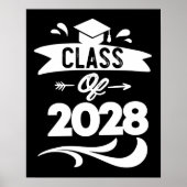 Klasse van 2028 TShirt senior Afstuderen 2028 Poster (Voorkant)