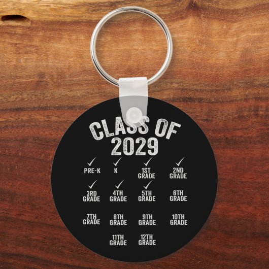 Klasse van 2029 Groei met Afstuderen 5e graad Sleutelhanger (Voorkant)