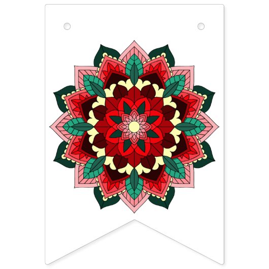 Klasse van 2029! Mandala in rood Vlaggetjes (Eerste vlag)