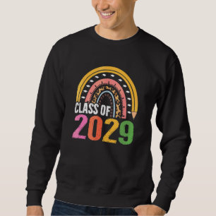 Klasse van 2029 Senior 2029 Boho regenboog groeien Trui