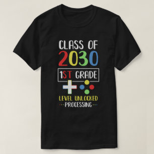 Klasse van 2030 1e gradenniveau ontgrendelen van g t-shirt