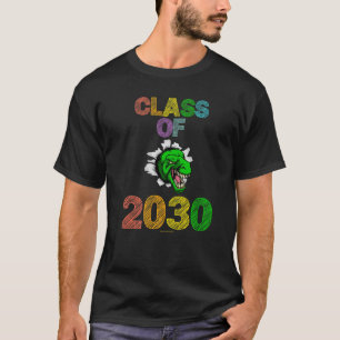 Klasse van 2030 Krijt Rex Dinosaur Elementaire Kin T-shirt