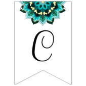 Klasse van 2030! Mandala in aqua Vlaggetjes (Tweede vlag)