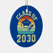 Klasse van 2030 Meisjesjongens Afstuderen Keramisch Ornament (Rechts)