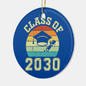 Klasse van 2030 Meisjesjongens Afstuderen Keramisch Ornament (Links)