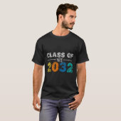 Klasse van 2032 Eerste dag van de schoolpredikaat T-shirt (Voorkant volledig)