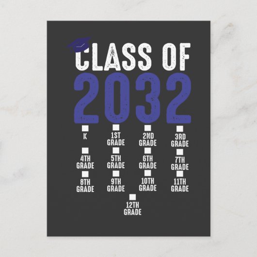 Klasse van 2032 - Eerste klas tot twaalfde klas Briefkaart (Voorkant)