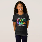 Klasse van 2032 Fifth Grade Crew Terug naar School T-shirt (Voorkant volledig)