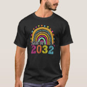 Klasse van 2032 Pre-K Afstuderen voorschoolse Afst T-shirt (Voorkant)