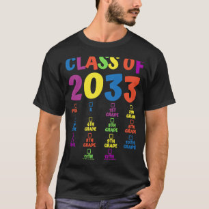 Klasse van 2033 Graad pre-k groei met me handdruk  T-shirt