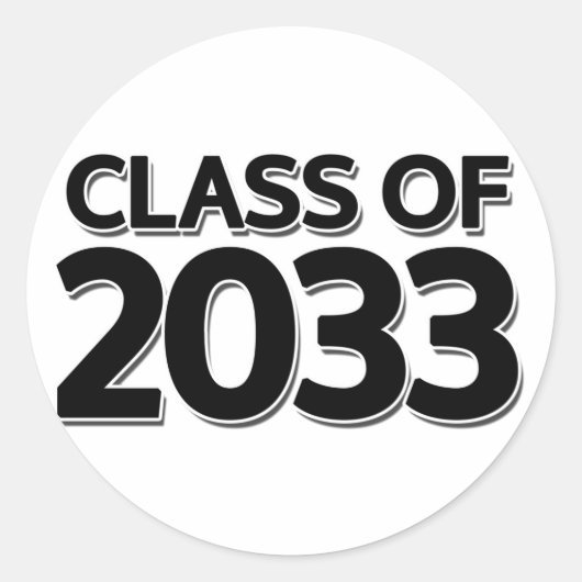 Klasse van 2033 ronde sticker (Voorkant)