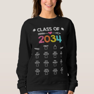 Klasse van 2034 groeien met ME handafdruk Trui